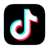 the tiktok logo on a black background